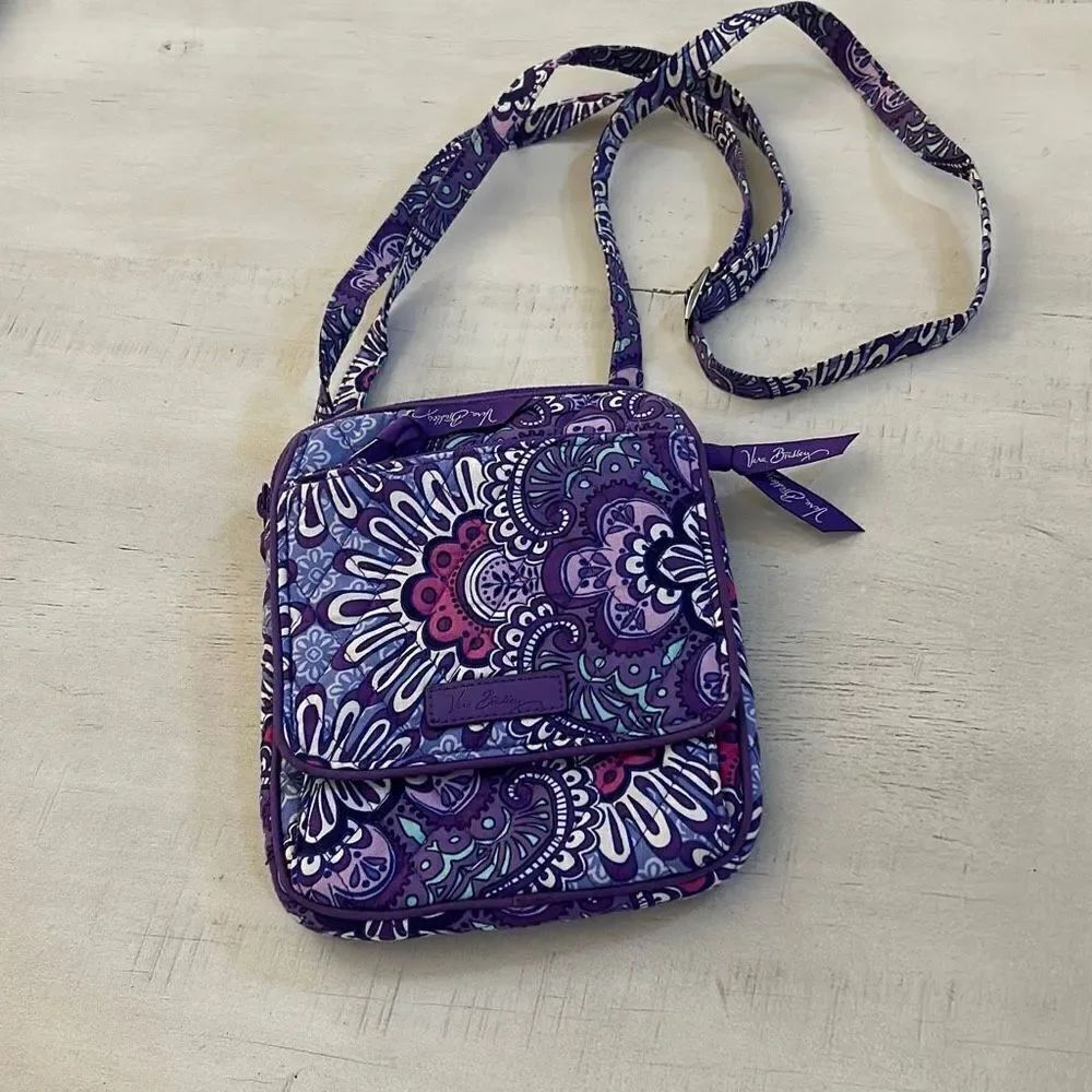 Vera Bradley Purple Paisley Crossbody Bag